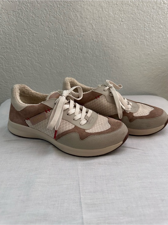 Taos Footwear Shoes - Taos Detour Sand Multi Sneakers Suede Mesh Comfort Walking Shoes Size 7.5